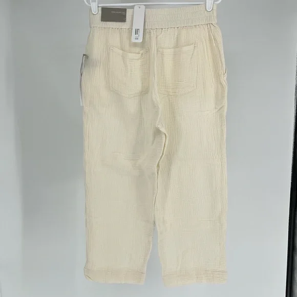SOFT SURROUNDINGS NWT BEACH BOUND PULL ON GAUZE CROP PANTS ECRU Size Large - Picture 4 of 15